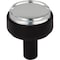 Jeffrey Alexander 1-1/8" Diameter Matte Black Carmen Cabinet Knob 775MB - alternate 1